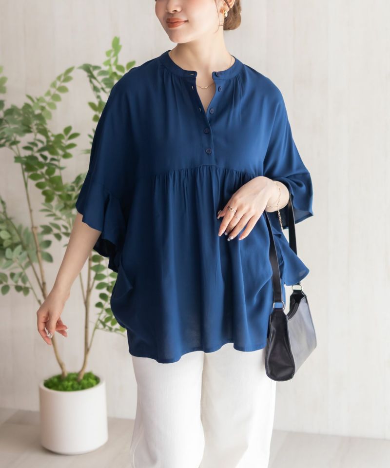 Howdy Marie  インドファブリック 袖フリルシャツ レディース商品画像-13