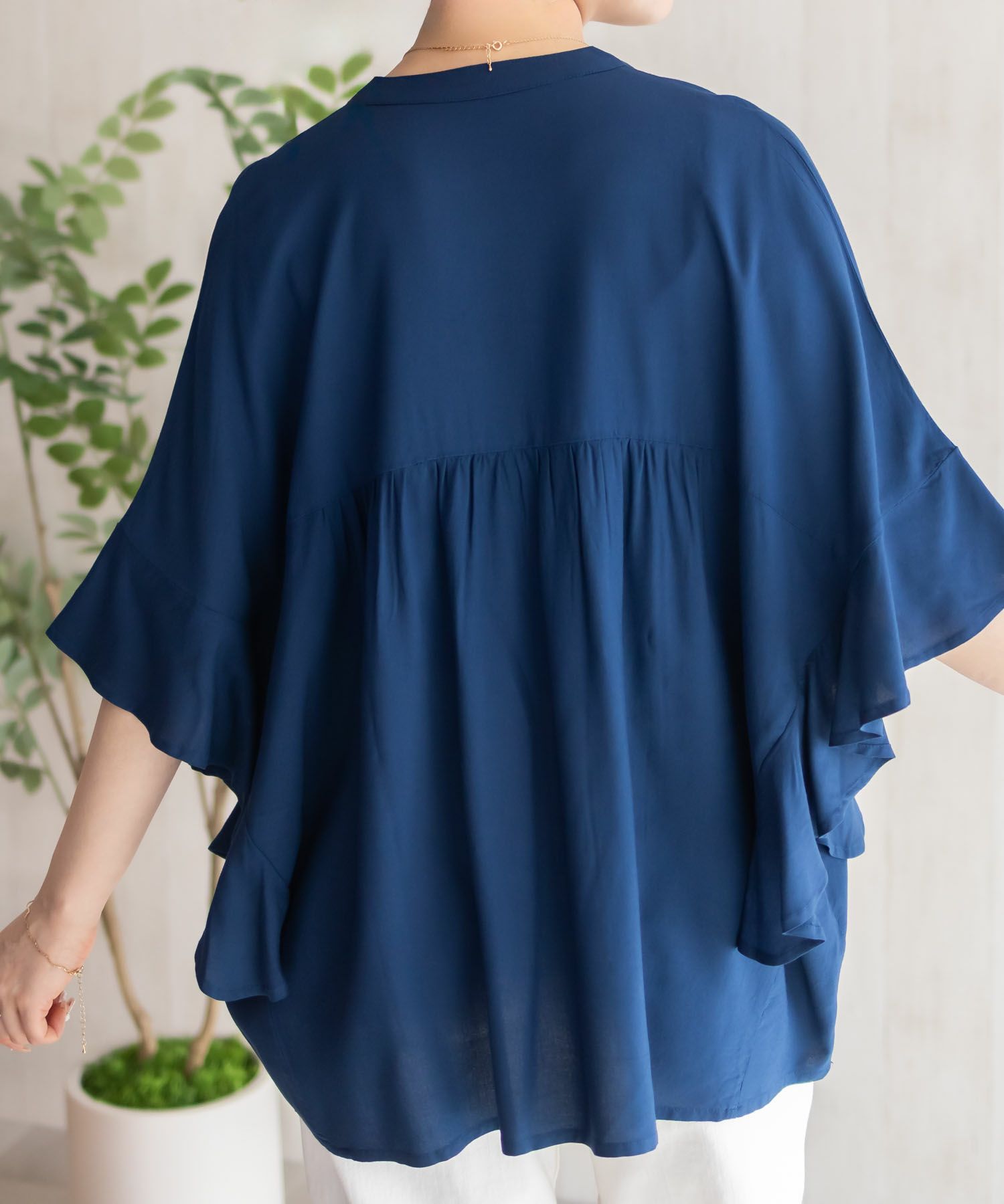 Howdy Marie  インドファブリック 袖フリルシャツ レディース商品画像-14