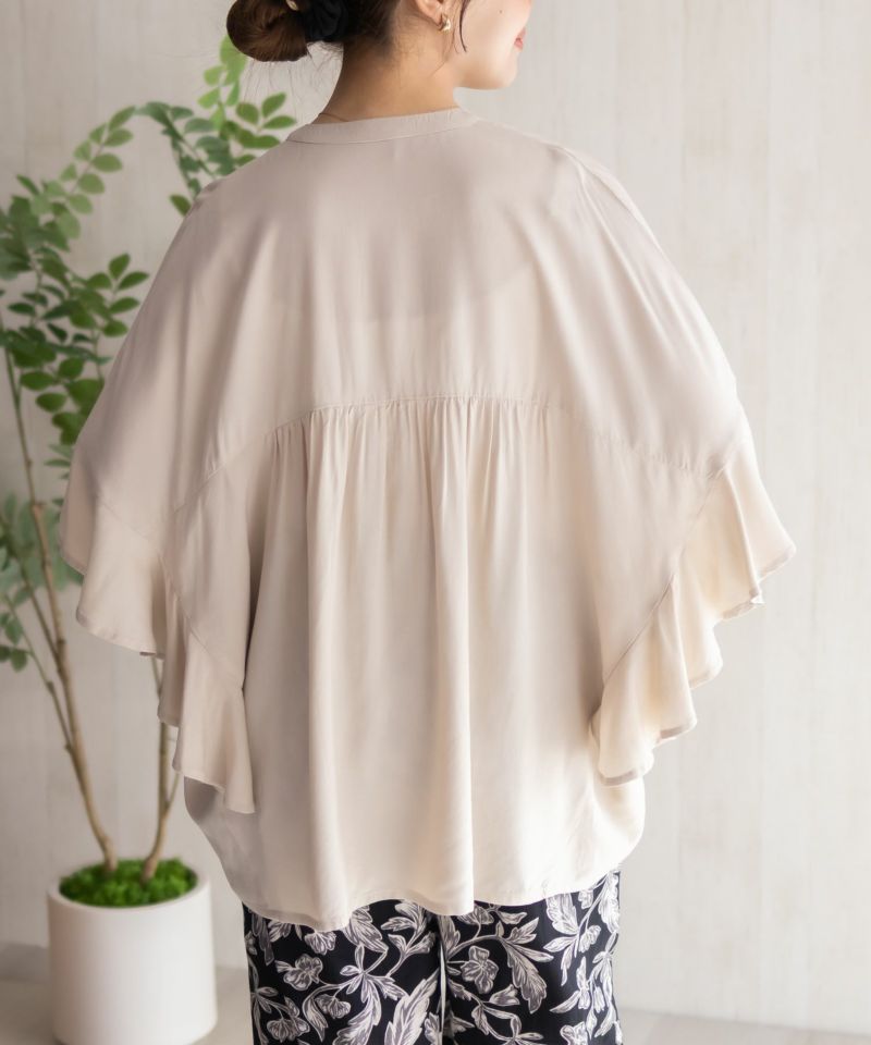 Howdy Marie インドファブリック 袖フリルシャツ レディース商品画像-19