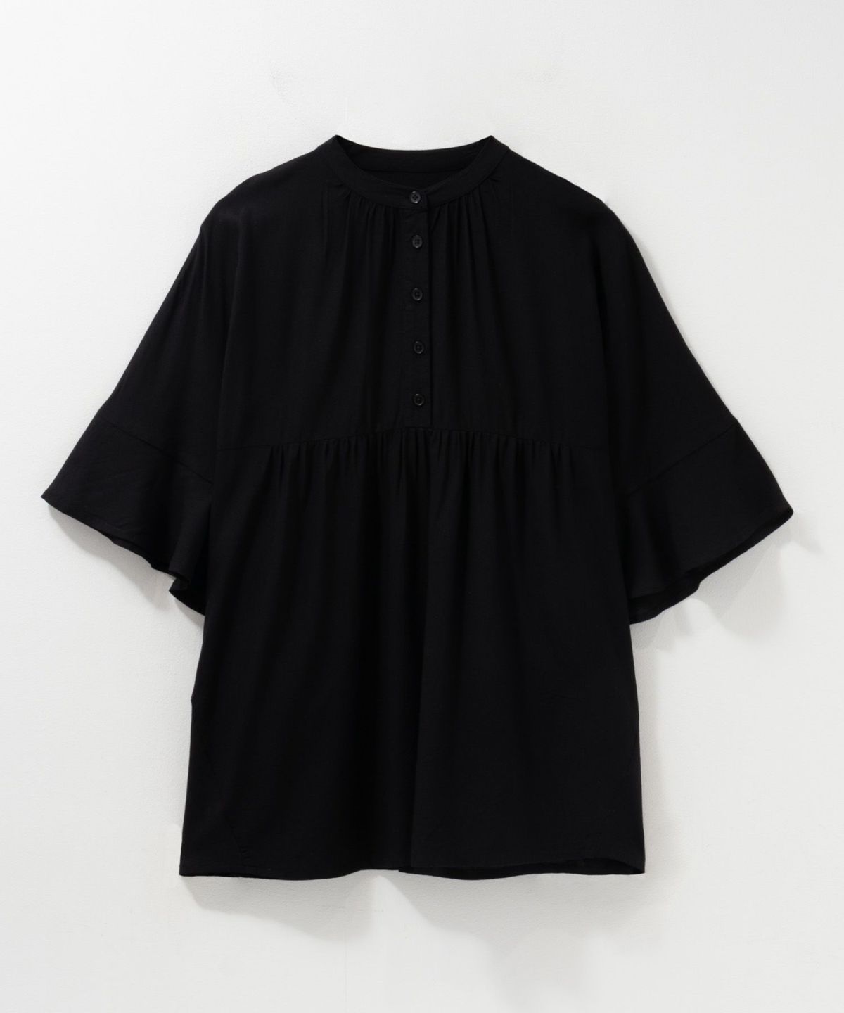 Howdy Marie インドファブリック 袖フリルシャツ レディース