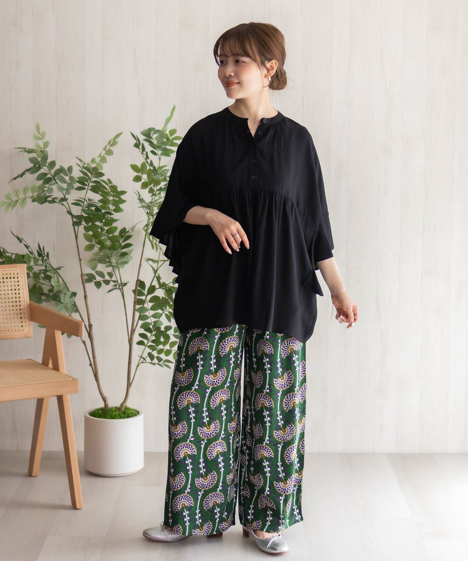 Howdy Marie  インドファブリック 袖フリルシャツ レディース商品画像-30