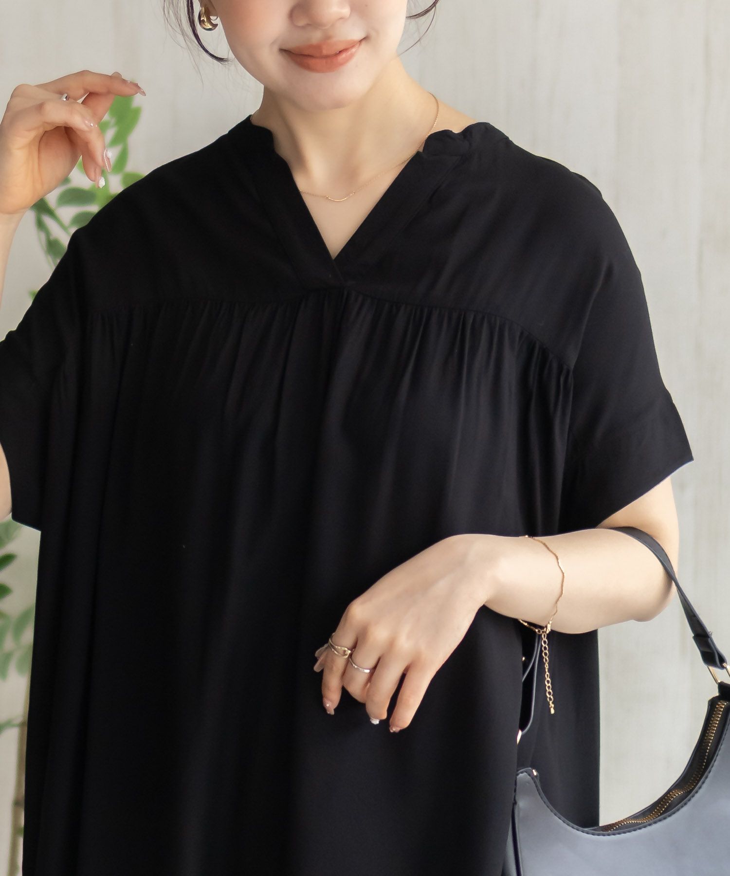 Howdy Marie インドファブリック 切替スキッパーシャツ レディース商品画像-13