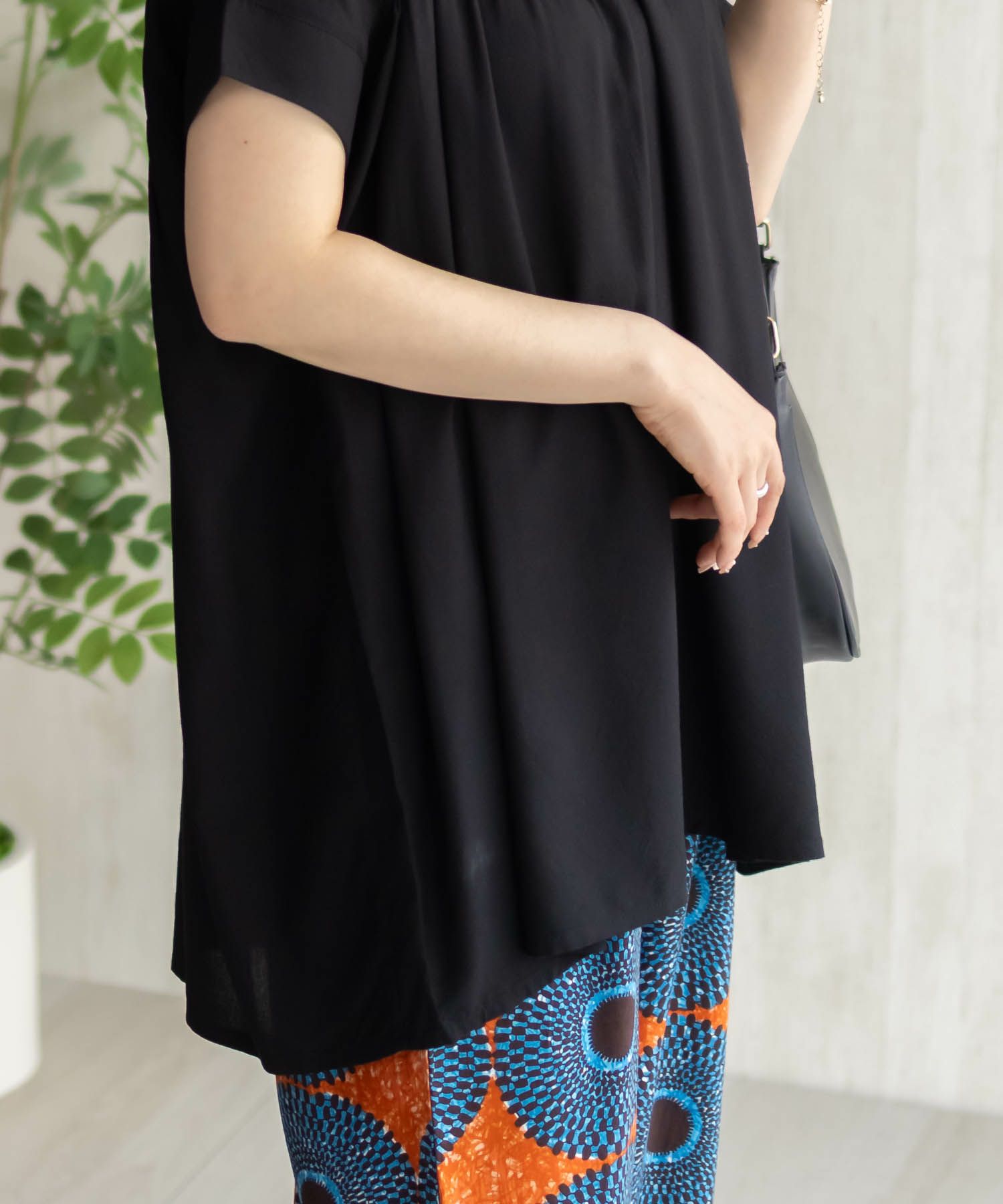 Howdy Marie インドファブリック 切替スキッパーシャツ レディース商品画像-14