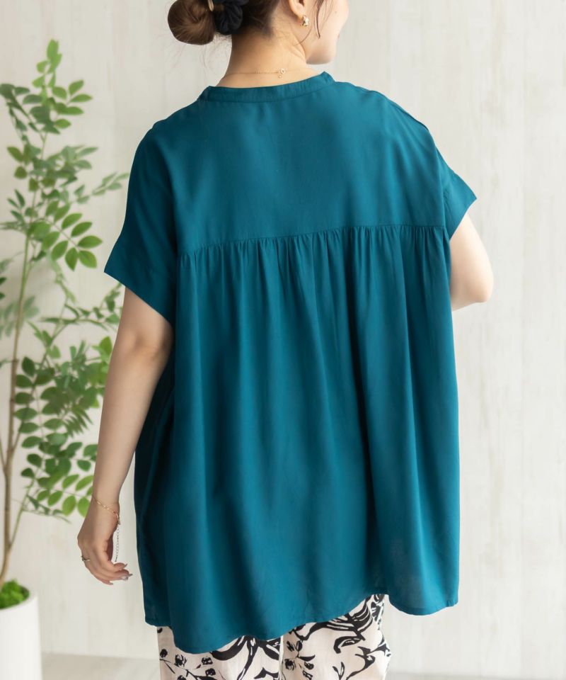 Howdy Marie インドファブリック 切替スキッパーシャツ レディース商品画像-20