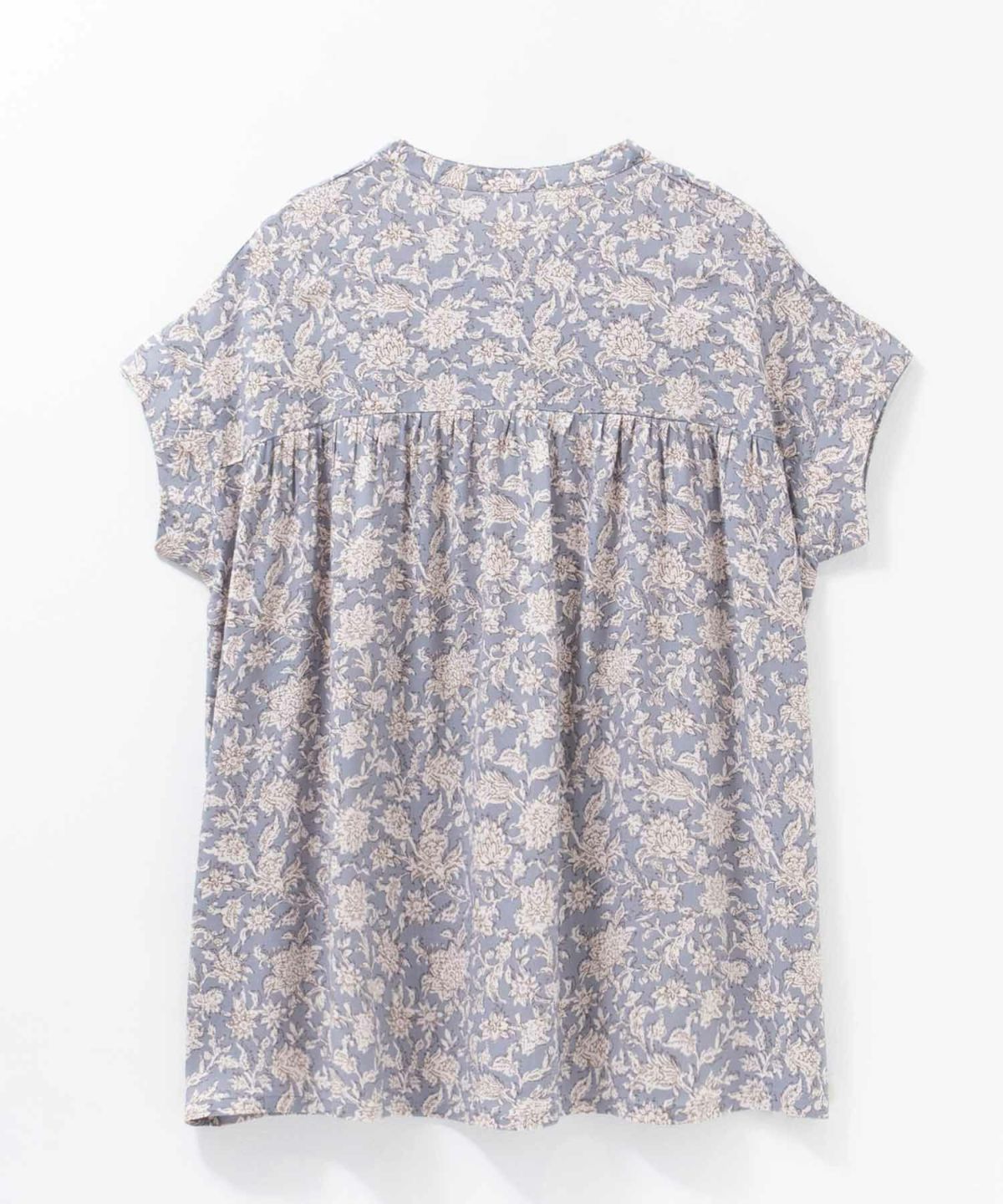 Howdy Marie インドファブリック 切替スキッパーシャツ レディース