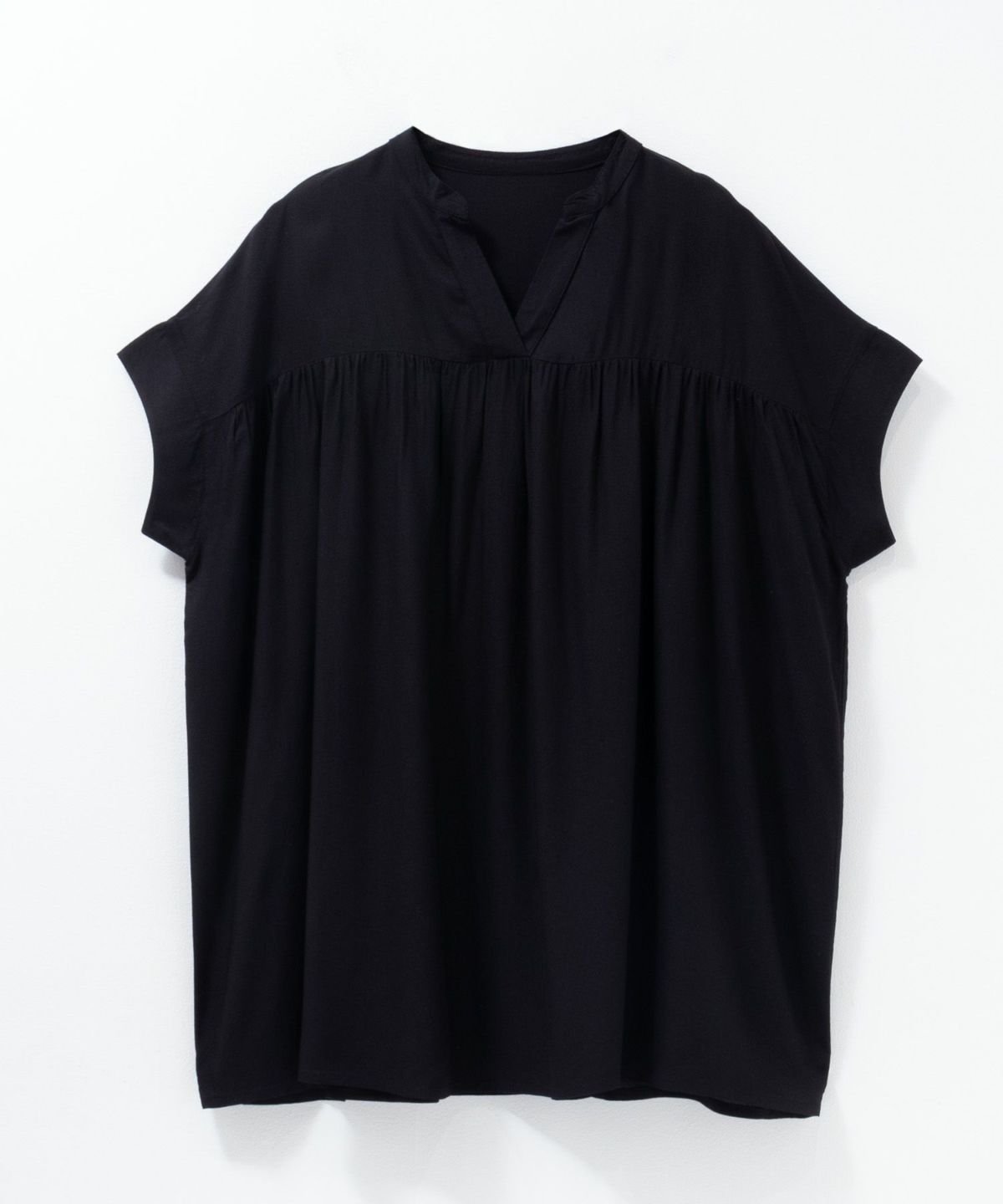 Howdy Marie インドファブリック 切替スキッパーシャツ レディース