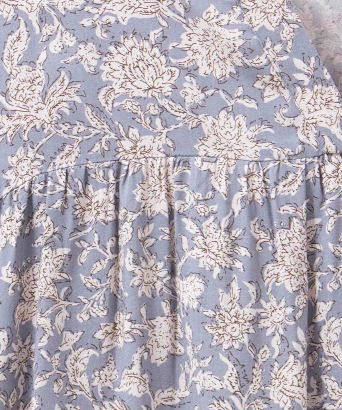 Howdy Marie インドファブリック 切替スキッパーシャツ レディース