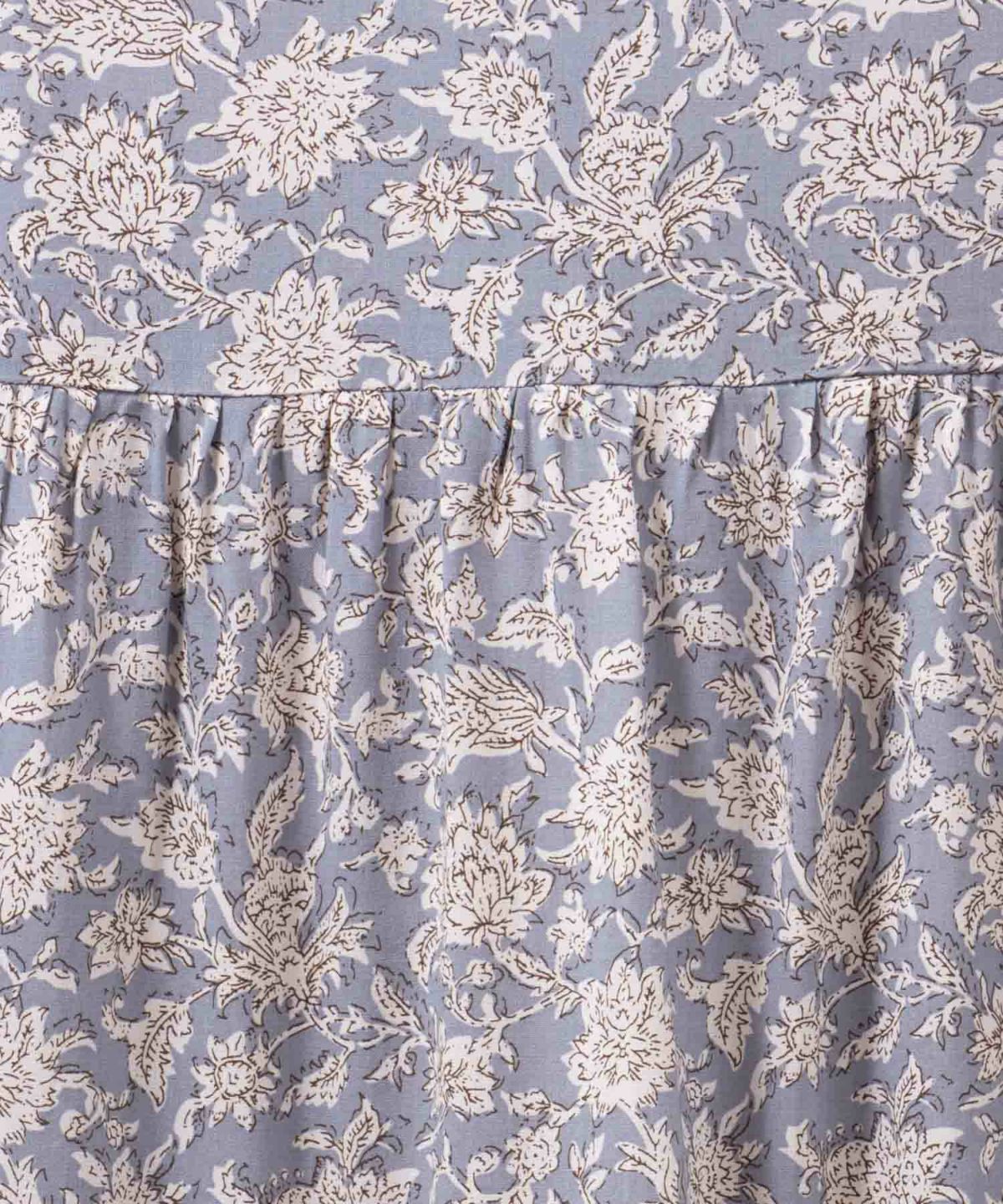 Howdy Marie インドファブリック 切替スキッパーシャツ レディース