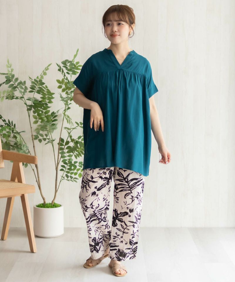 Howdy Marie インドファブリック 切替スキッパーシャツ レディース商品画像-35