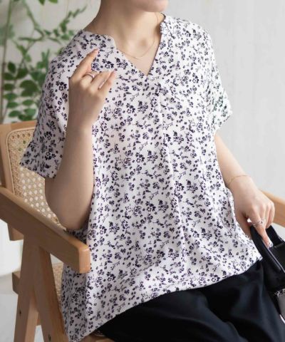 [値下げ]Howdy Marie  インドファブリック スキッパーシャツ レディース