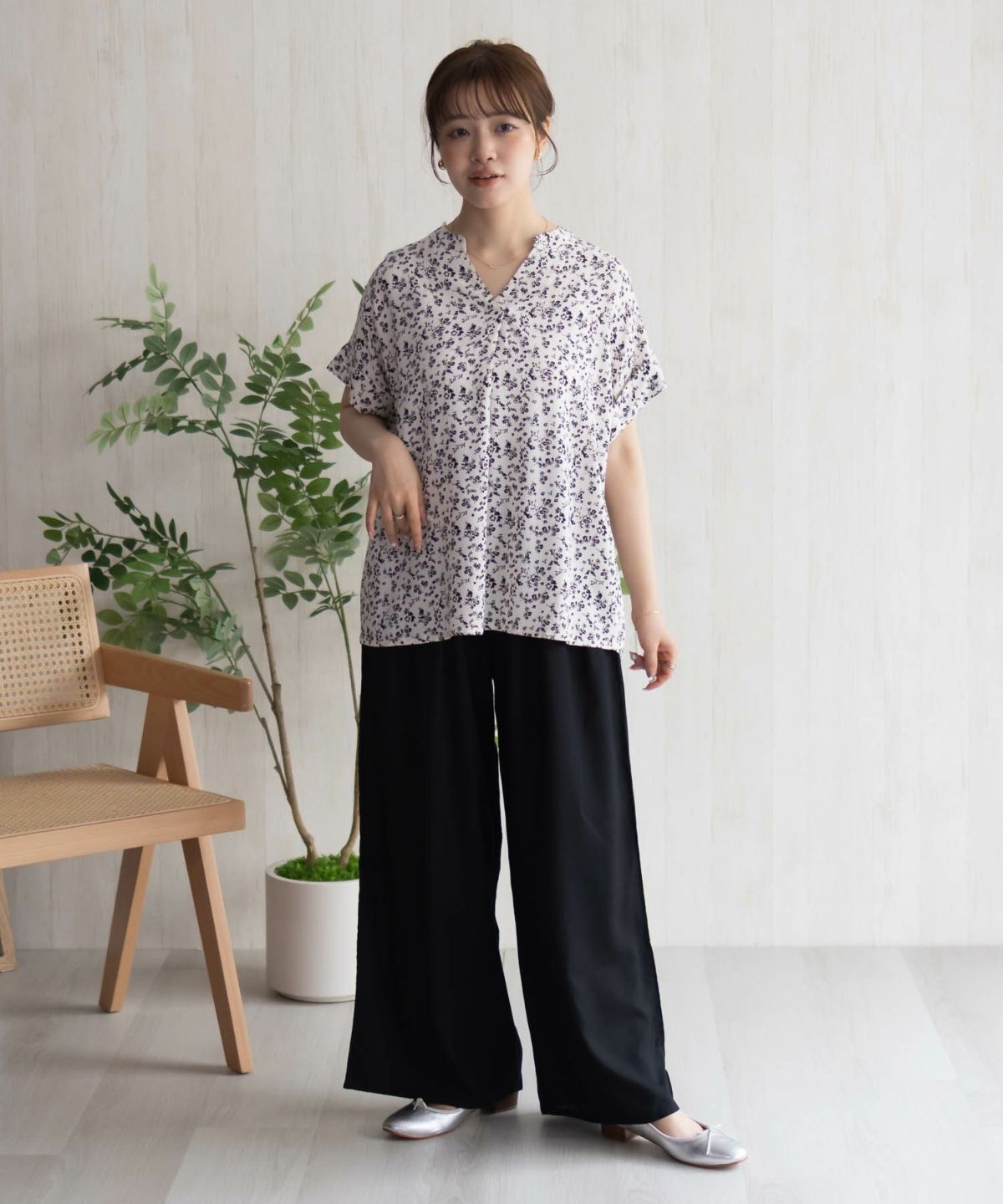 Howdy Marie インドファブリック スキッパーシャツ レディース