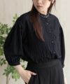 HusHusH バンドカラー7分袖ブラウス レディース
