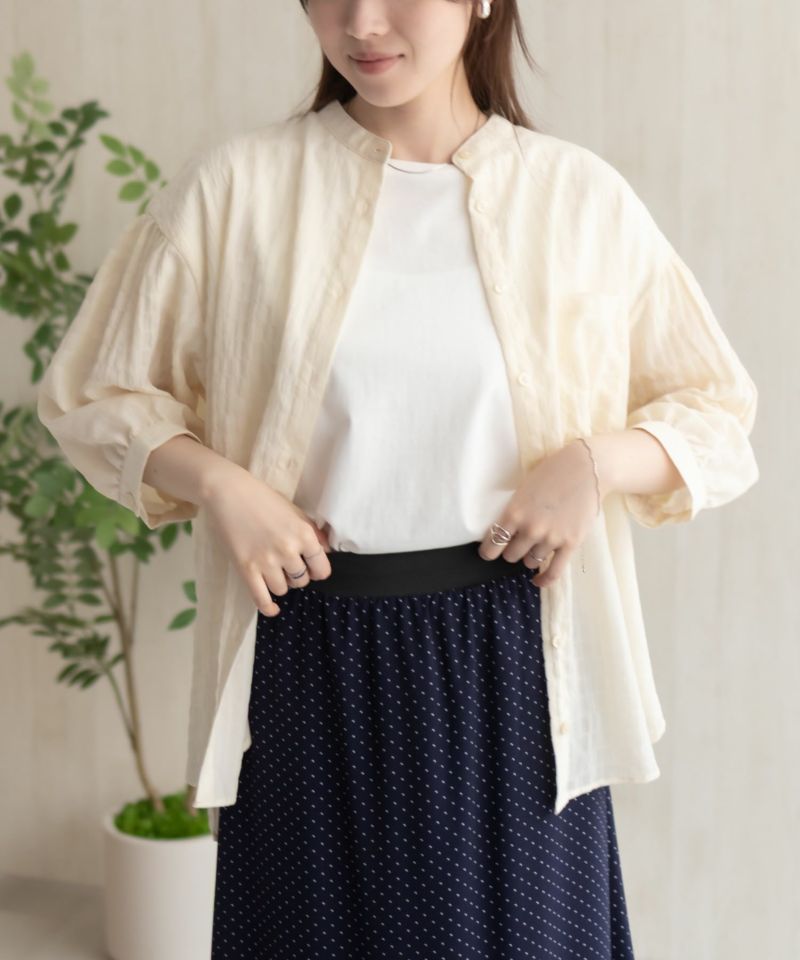 HusHusH  バンドカラー7分袖ブラウス レディース商品画像-11