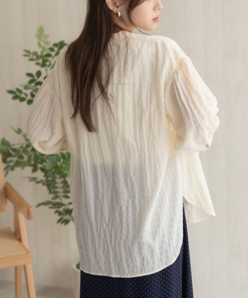 HusHusH バンドカラー7分袖ブラウス レディース商品画像-14