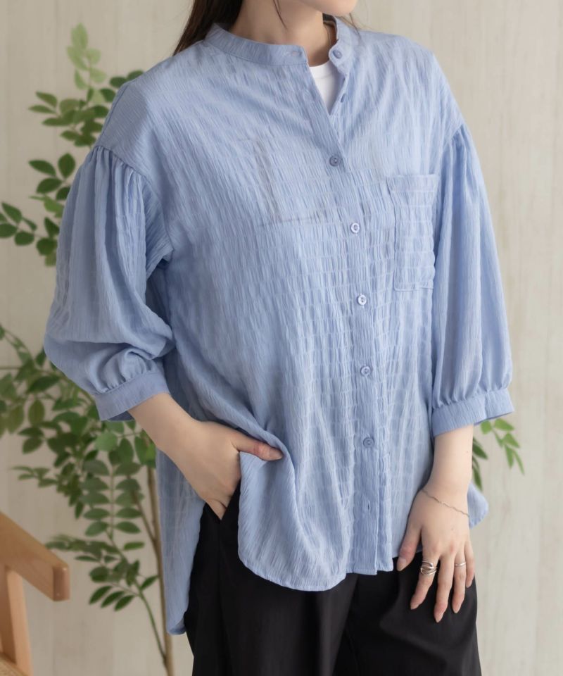 HusHusH バンドカラー7分袖ブラウス レディース商品画像-19