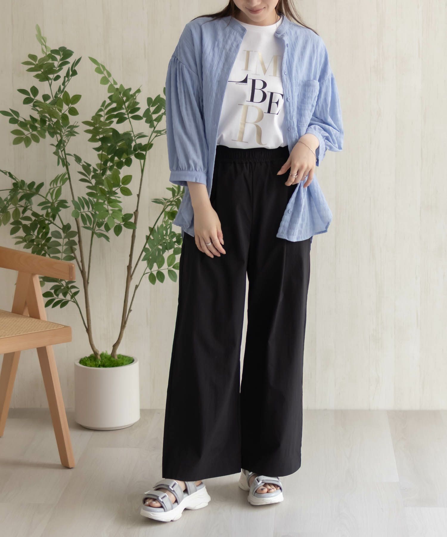 HusHusH  バンドカラー7分袖ブラウス レディース商品サムネイル-20