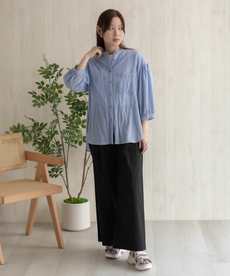 HusHusH バンドカラー7分袖ブラウス レディース商品画像-34