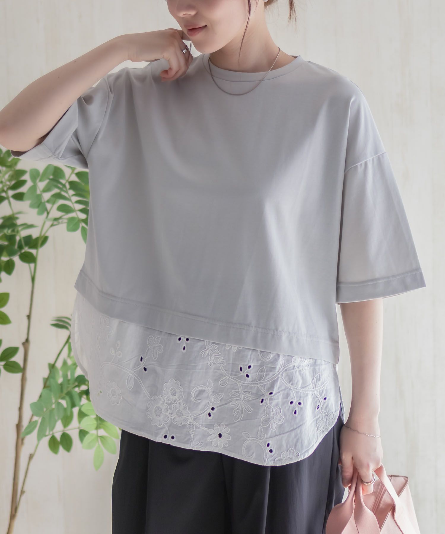 HusHusH 布帛切替Tシャツ レディース ネコポス 対応商品