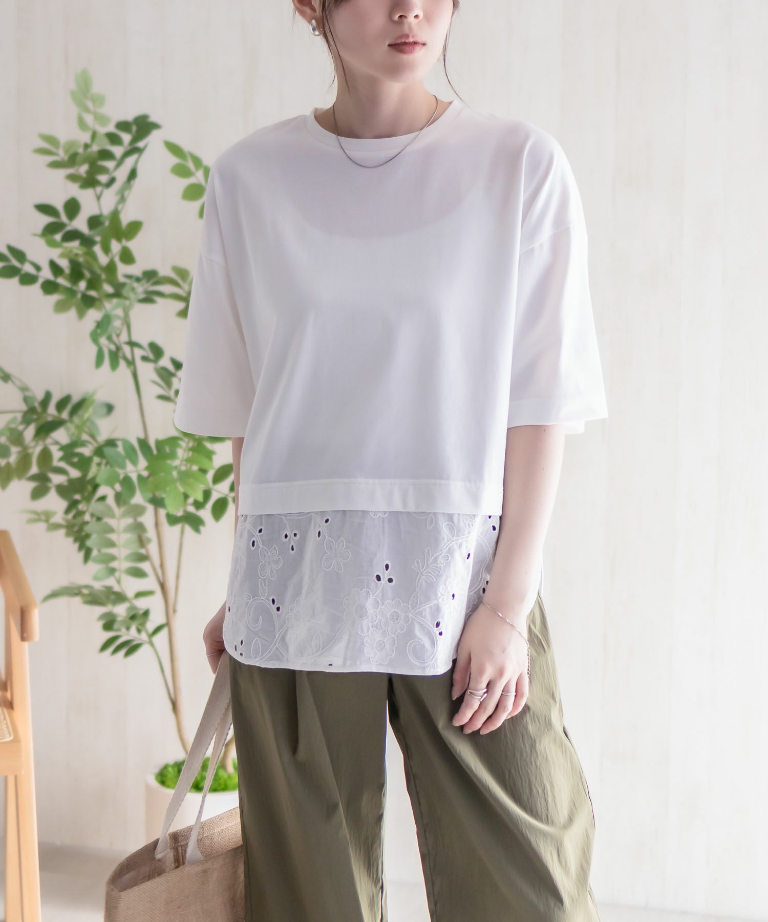HusHusH 布帛切替Tシャツ レディース ネコポス 対応商品