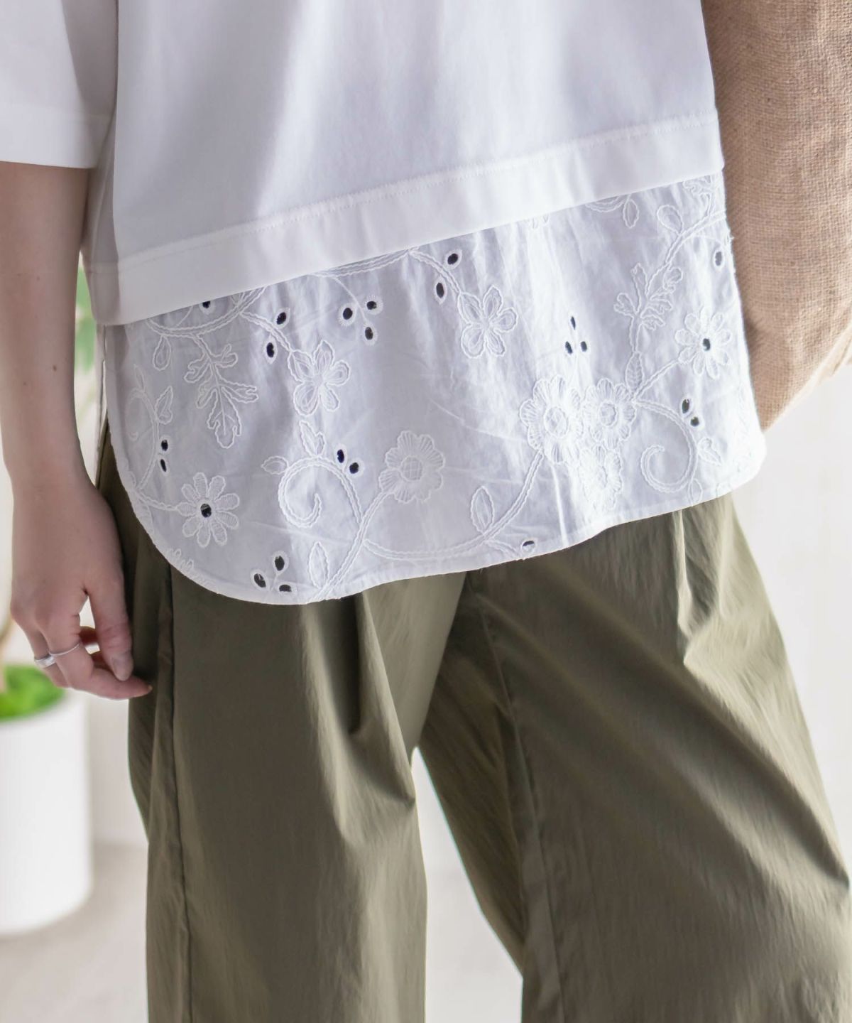 HusHusH 布帛切替Tシャツ レディース ネコポス 対応商品