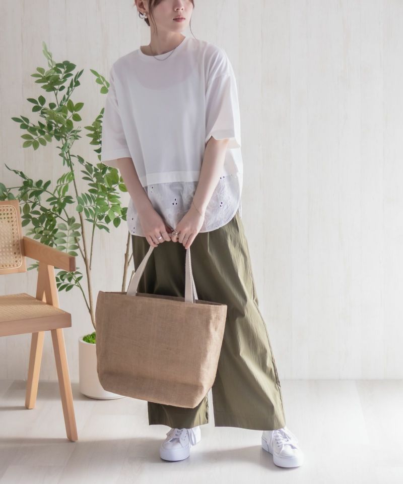 HusHusH  布帛切替Tシャツ レディース メール便 対応商品商品画像-15