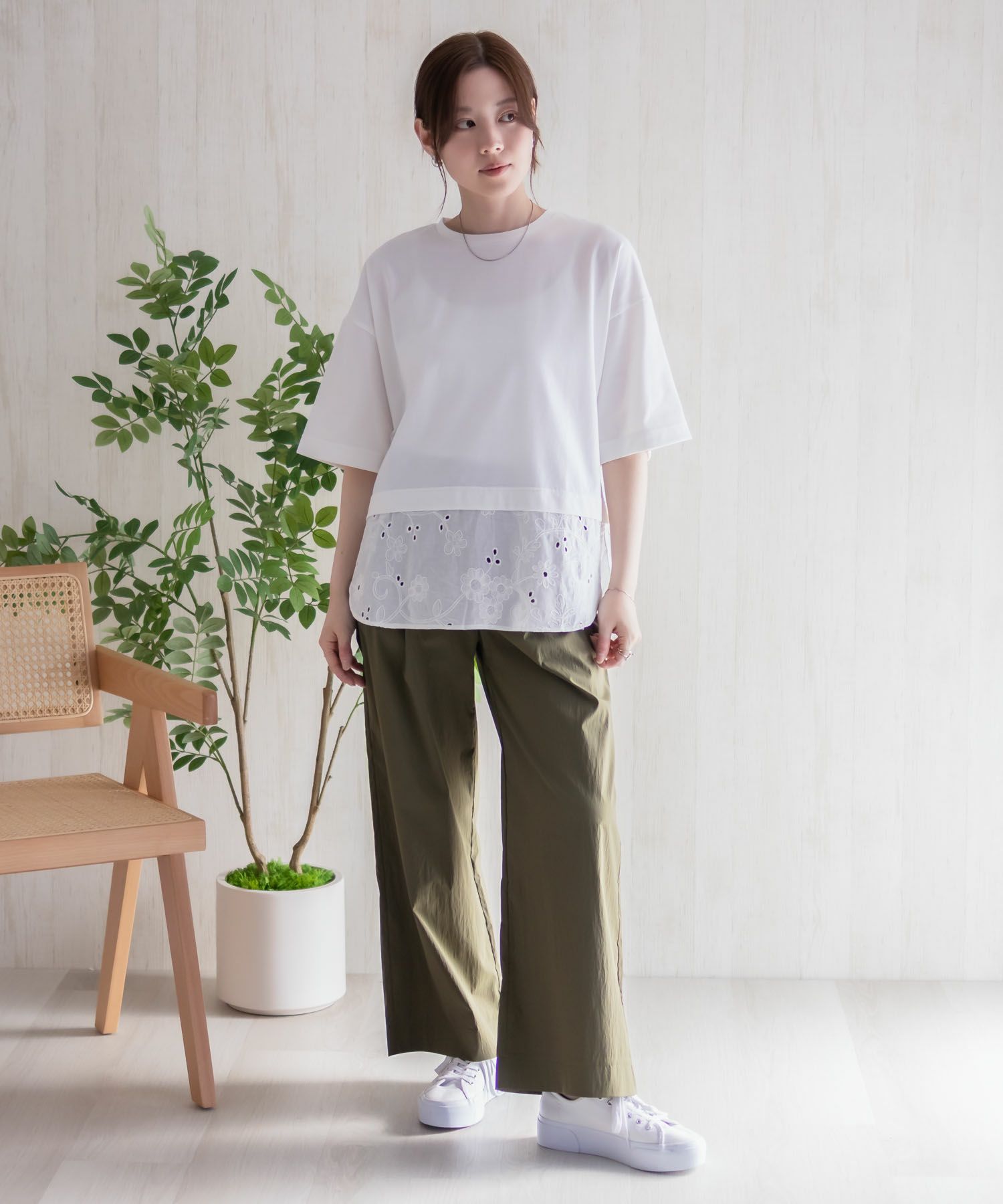 HusHusH 布帛切替Tシャツ レディース ネコポス 対応商品