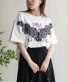 nAvy レース使いプリントTシャツ レディース メール便 対応商品商品サムネイル-8