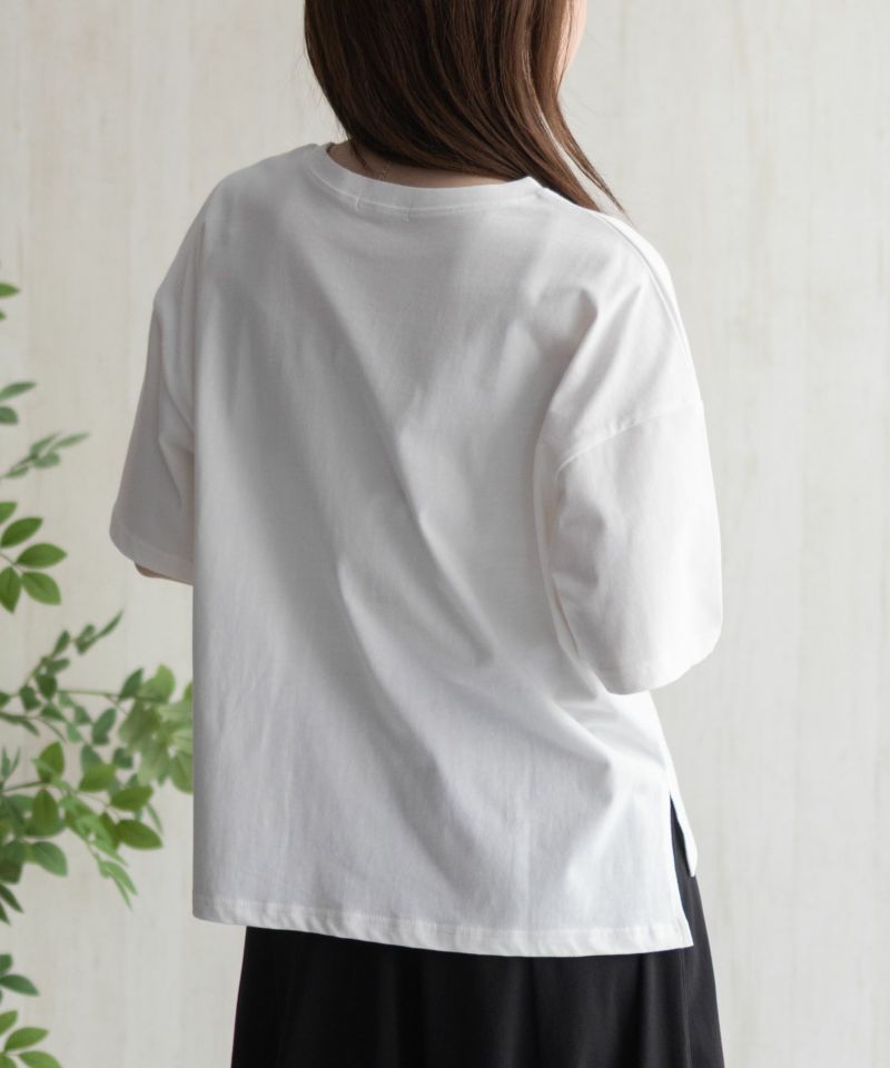 nAvy レース使いプリントTシャツ レディース メール便 対応商品商品画像-10