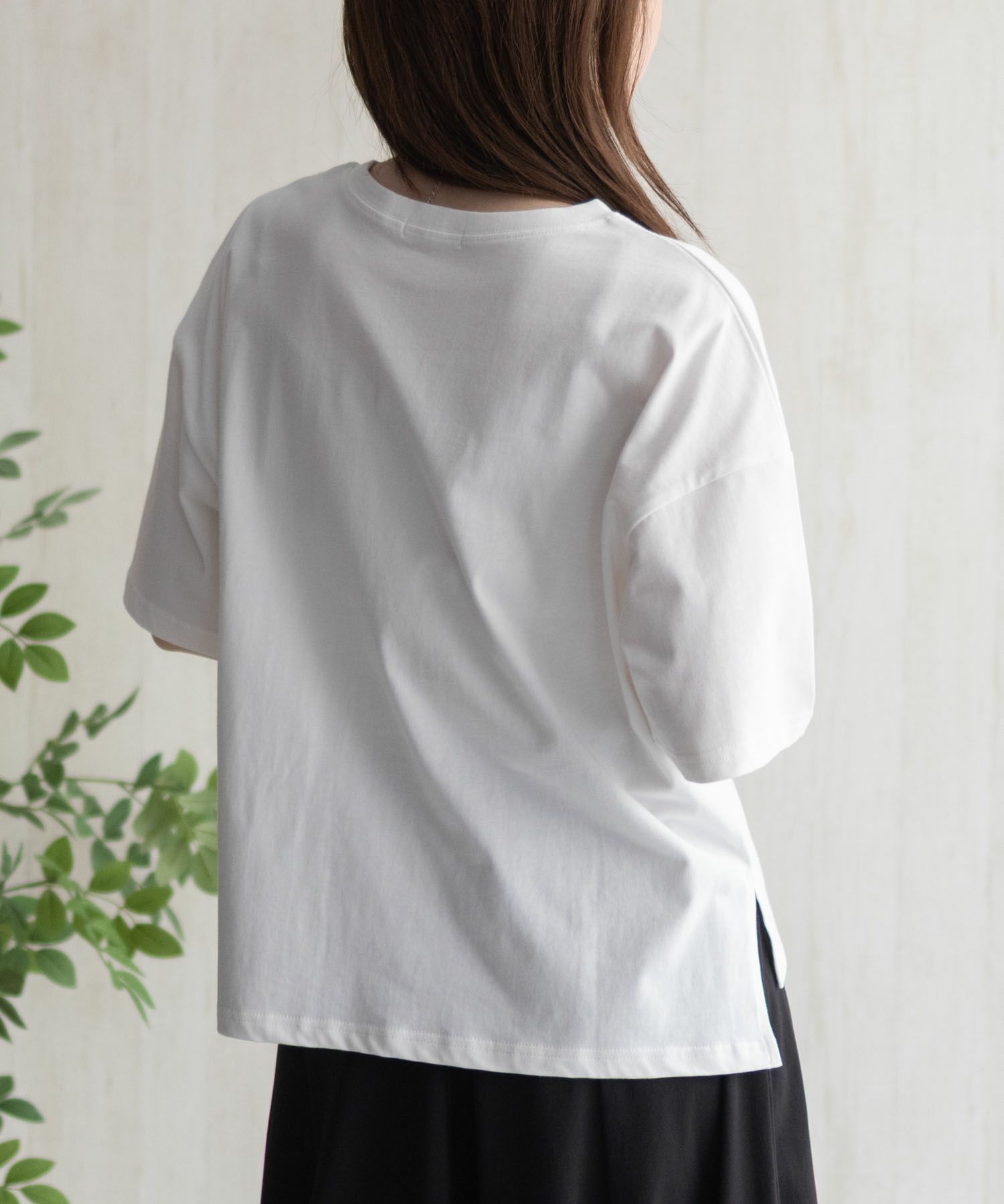 nAvy レース使いプリントTシャツ レディース メール便 対応商品商品画像-10