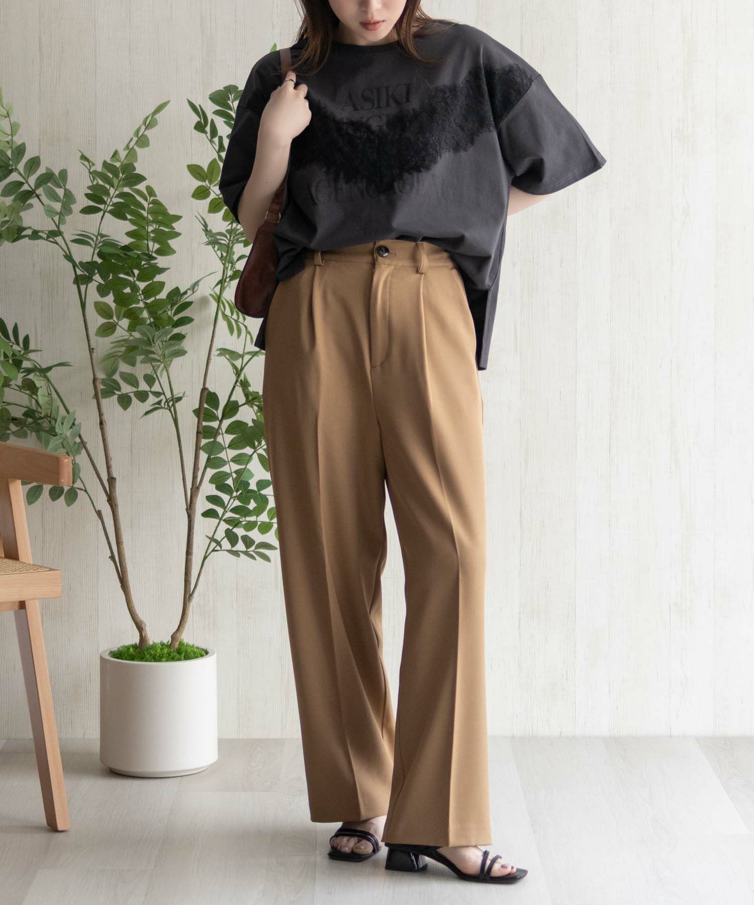 nAvy レース使いプリントTシャツ レディース メール便 対応商品商品画像-18