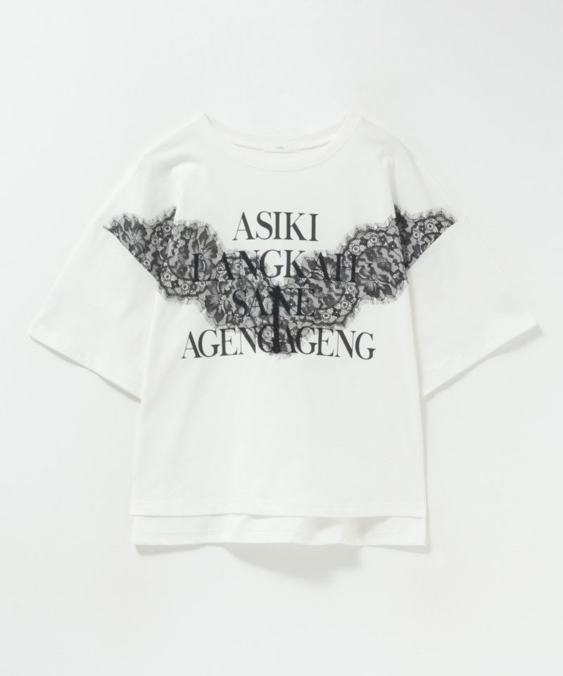 nAvy レース使いプリントTシャツ レディース メール便 対応商品商品画像-19