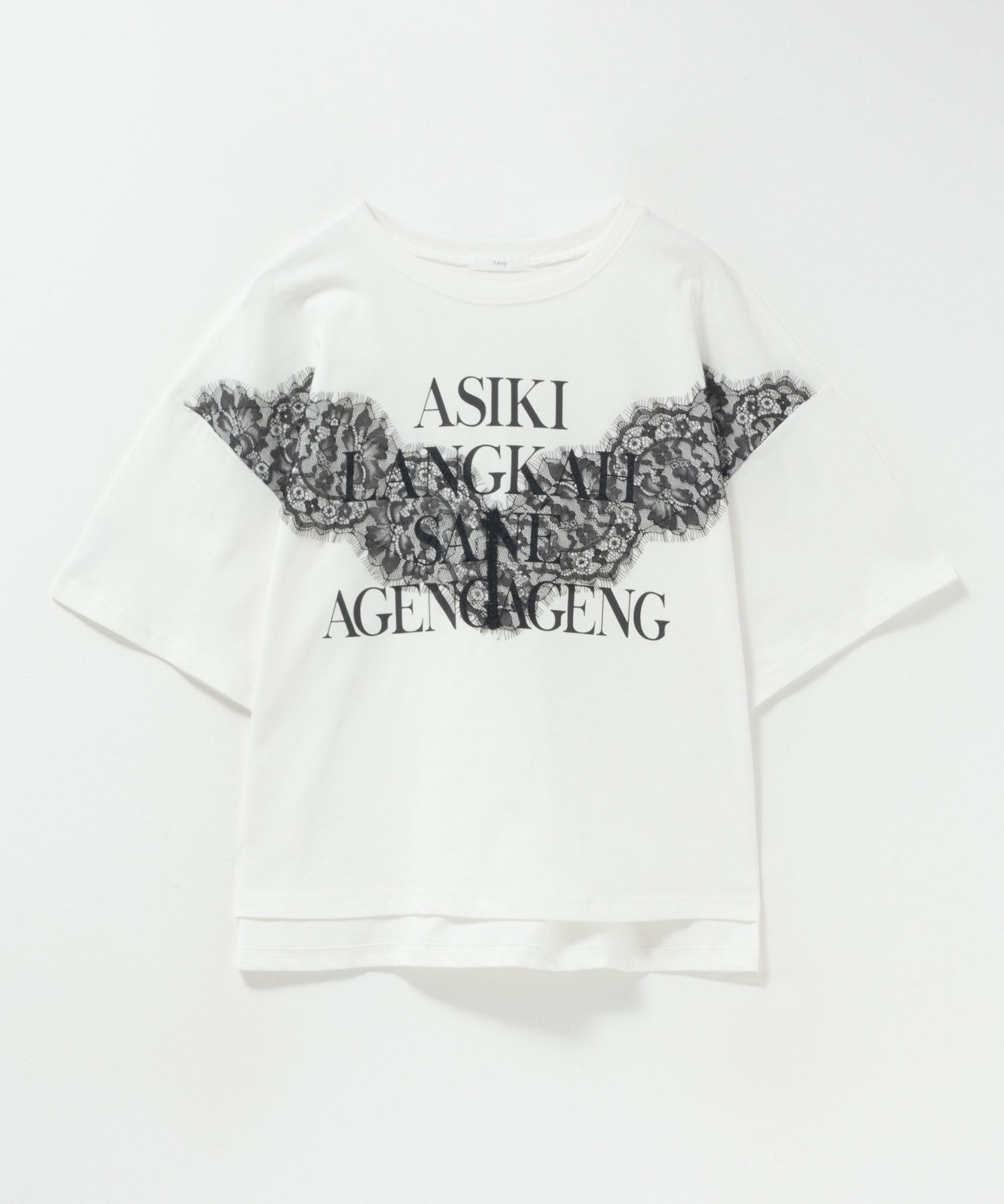 nAvy レース使いプリントTシャツ レディース メール便 対応商品商品サムネイル-19
