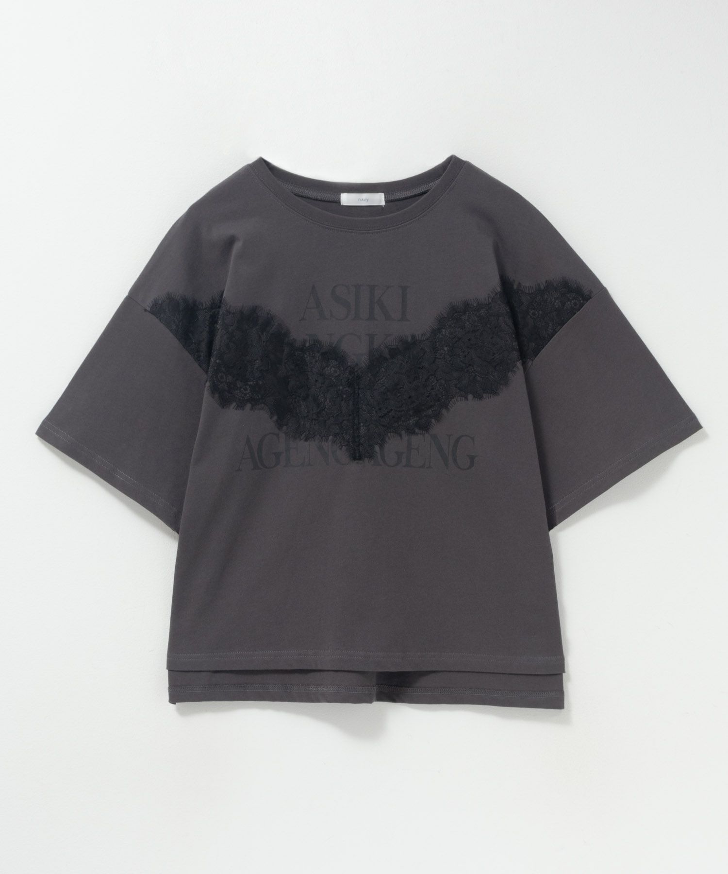 nAvy レース使いプリントTシャツ レディース メール便 対応商品商品画像-21