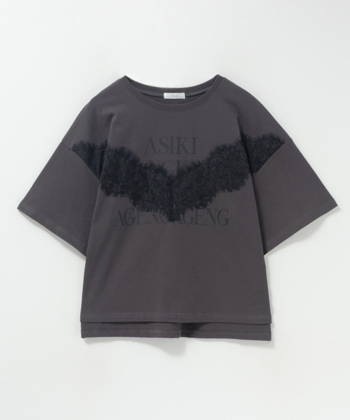 nAvy レース使いプリントTシャツ レディース ネコポス 対応商品