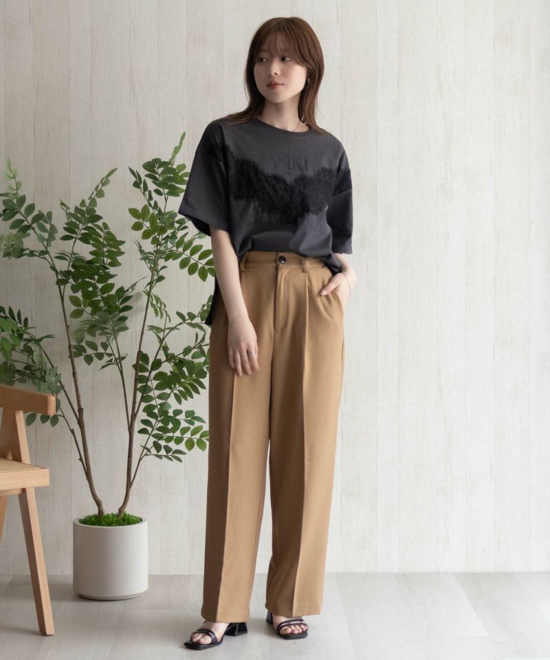 nAvy レース使いプリントTシャツ レディース メール便 対応商品商品画像-30