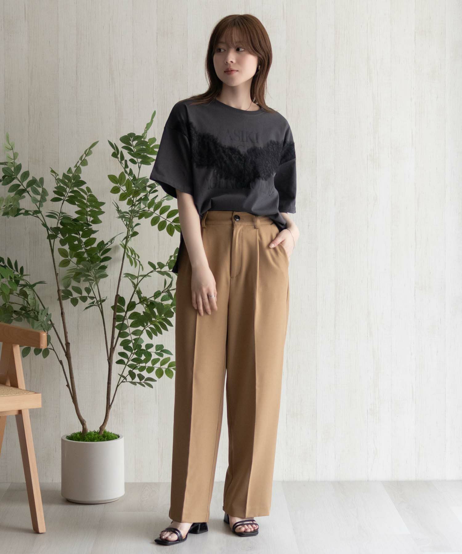 nAvy  レース使いプリントTシャツ レディース メール便 対応商品商品画像-30