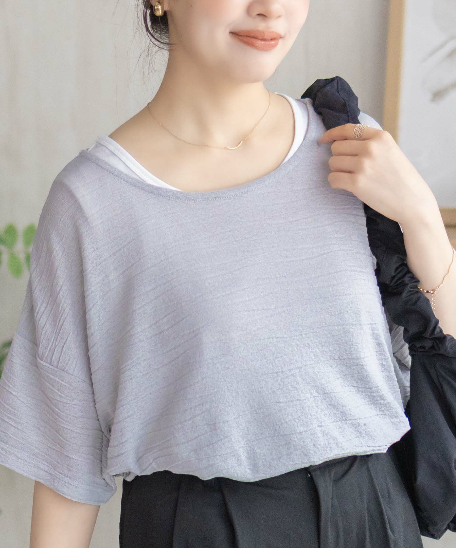 nAvy シアープルオーバーアンサンブル レディース