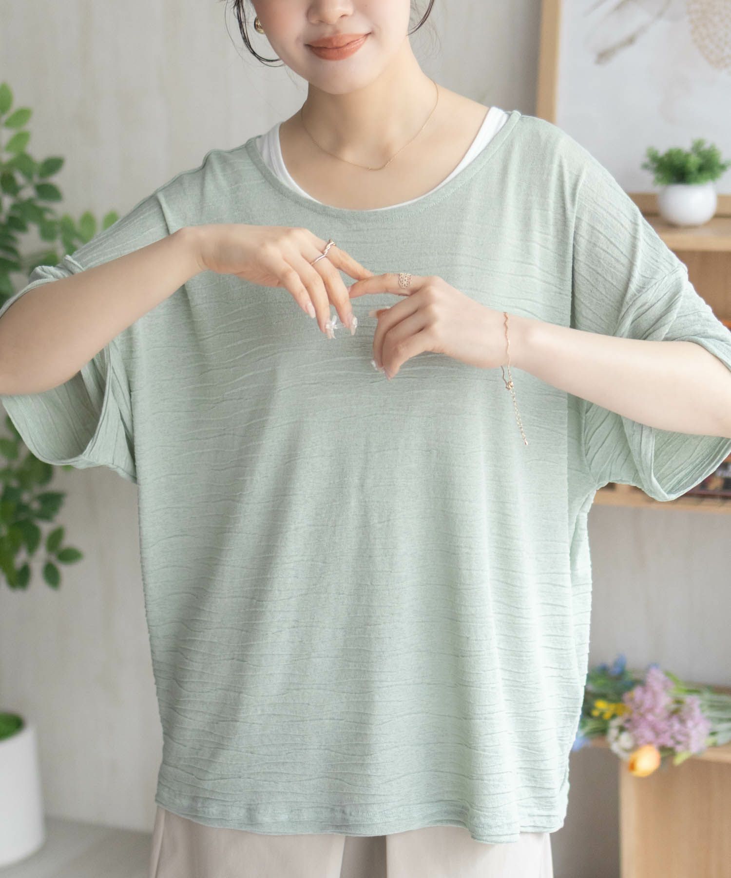 nAvy シアープルオーバーアンサンブル レディース