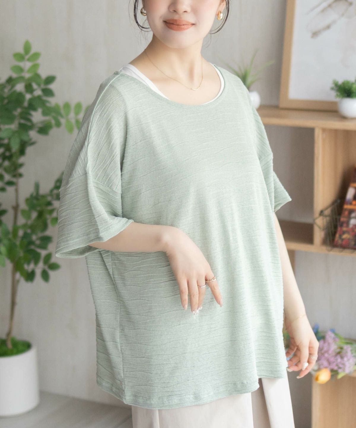 nAvy シアープルオーバーアンサンブル レディース