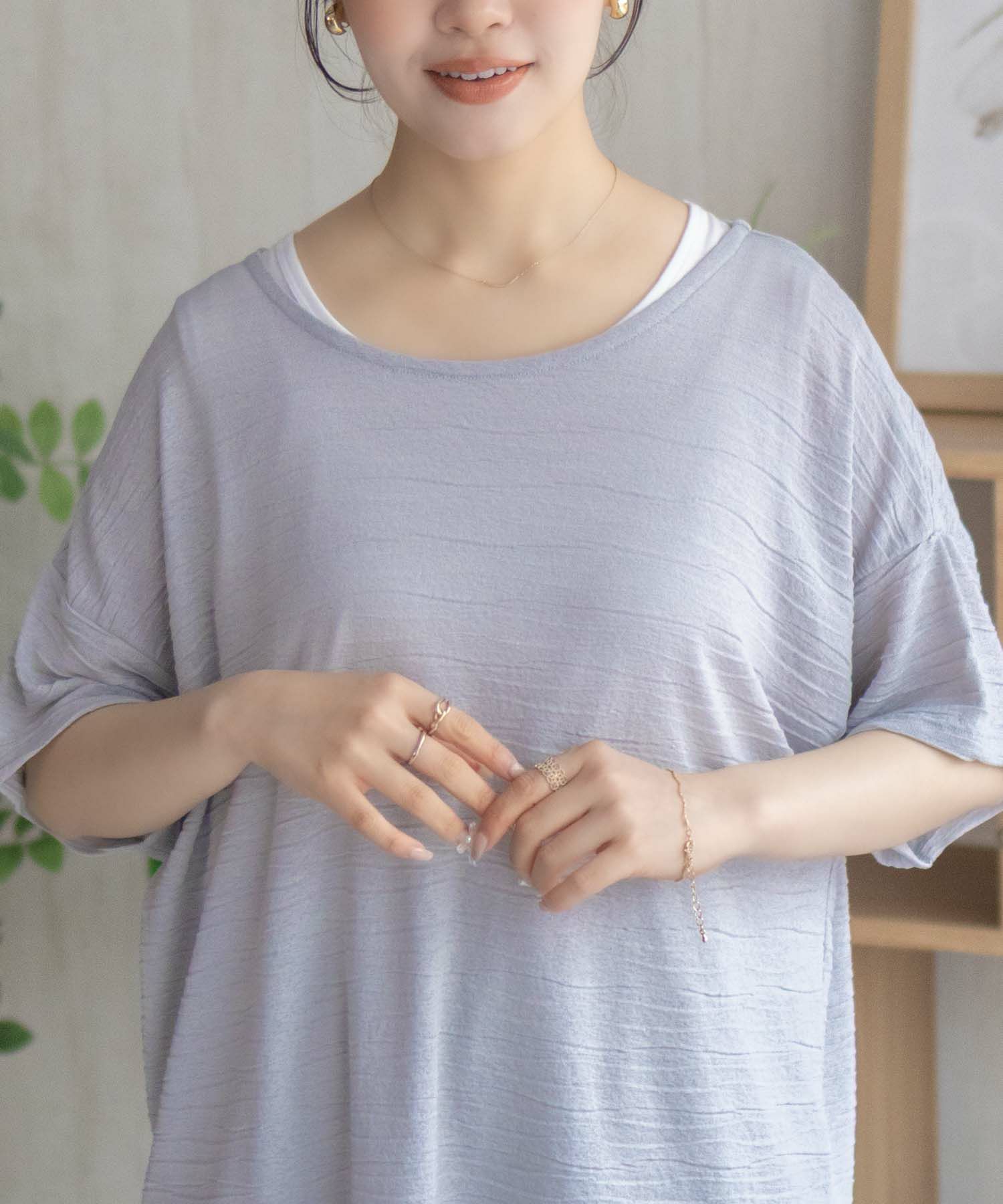 nAvy シアープルオーバーアンサンブル レディース