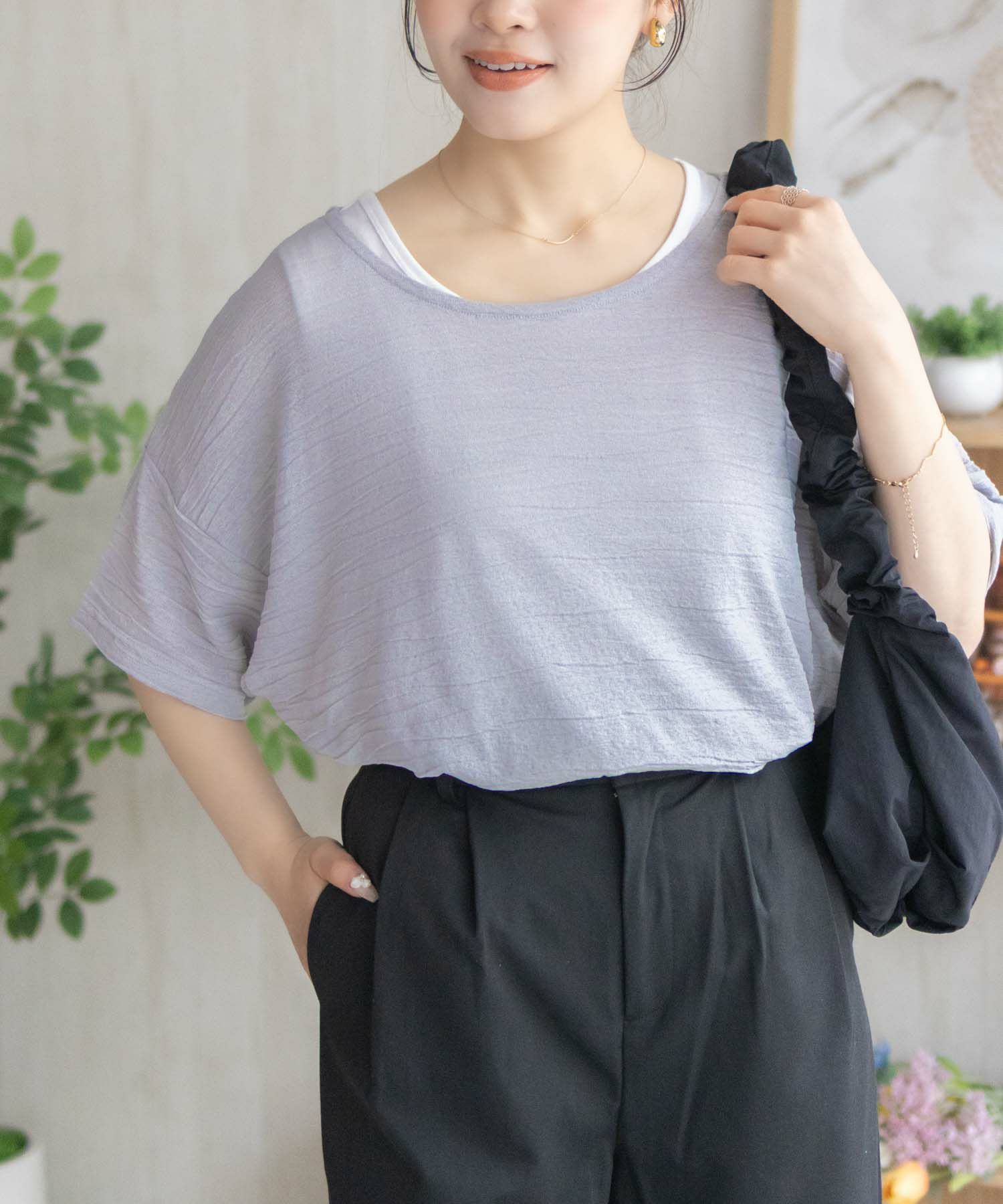 nAvy シアープルオーバーアンサンブル レディース