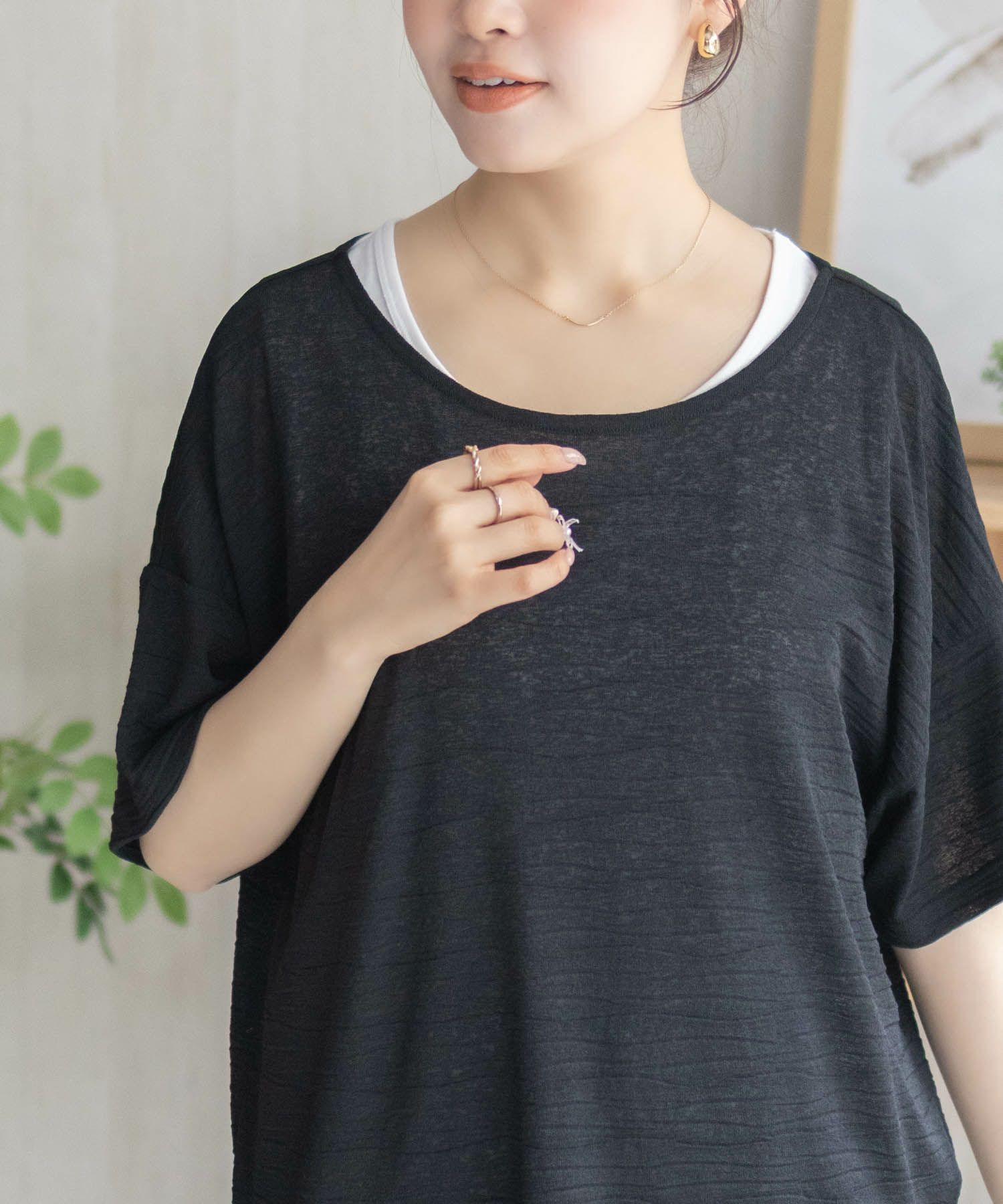 nAvy シアープルオーバーアンサンブル レディース