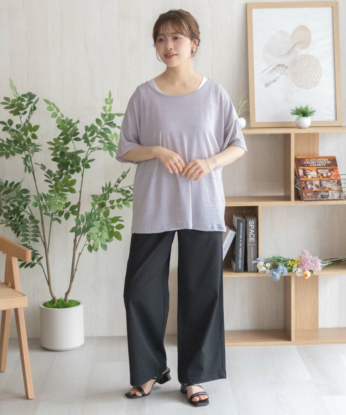 nAvy シアープルオーバーアンサンブル レディース