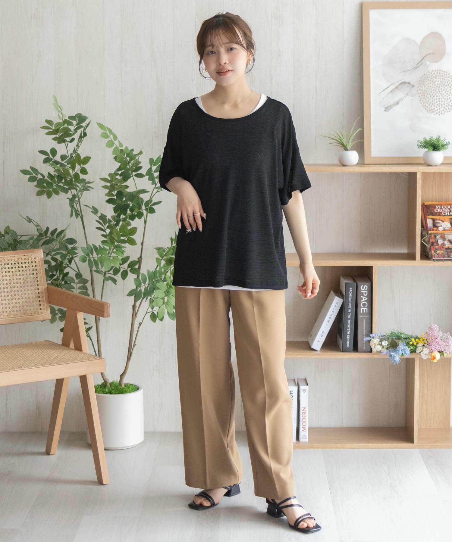 nAvy シアープルオーバーアンサンブル レディース