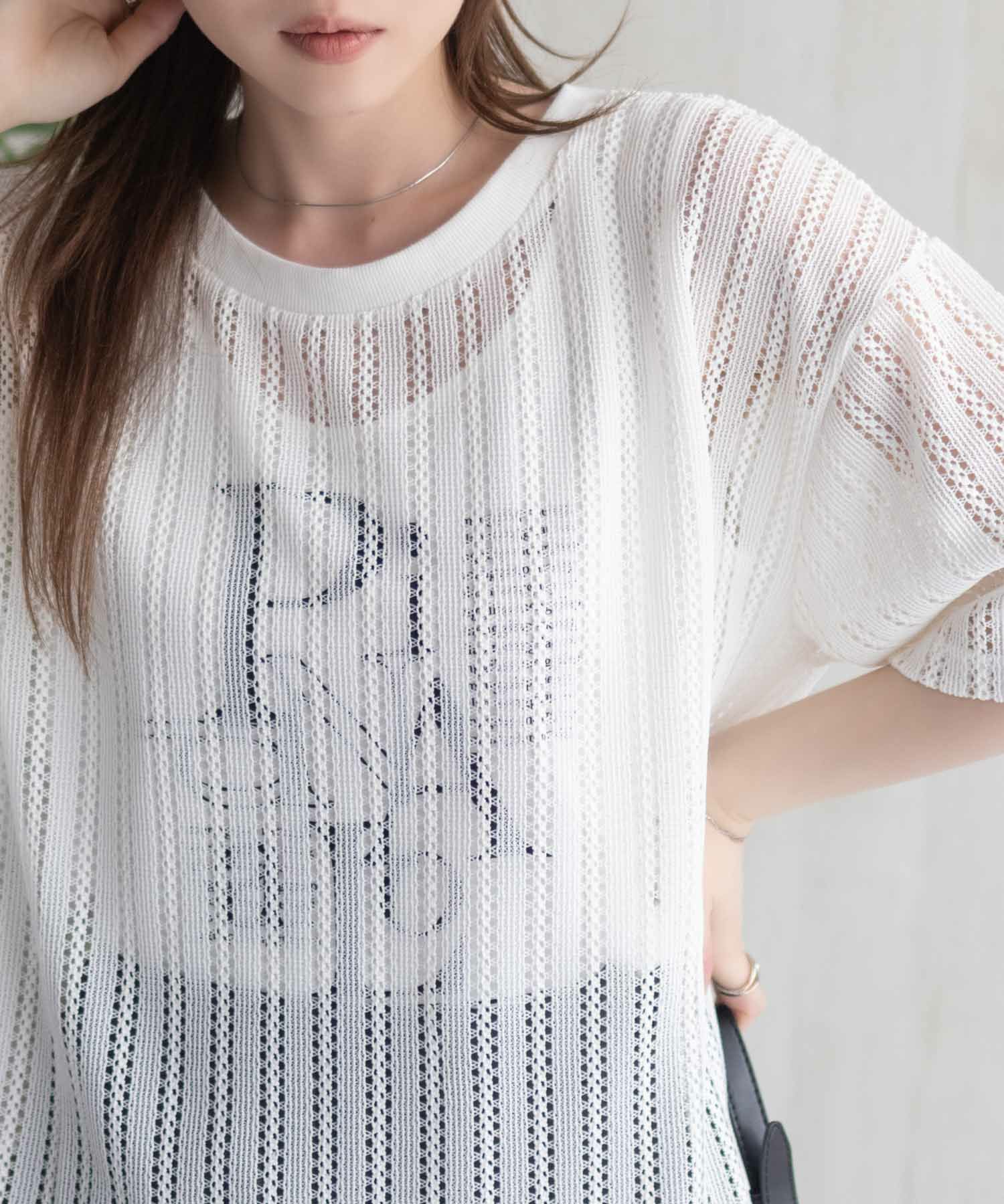 nAvy  メッシュレースTシャツ アンサンブル レディース商品画像-5