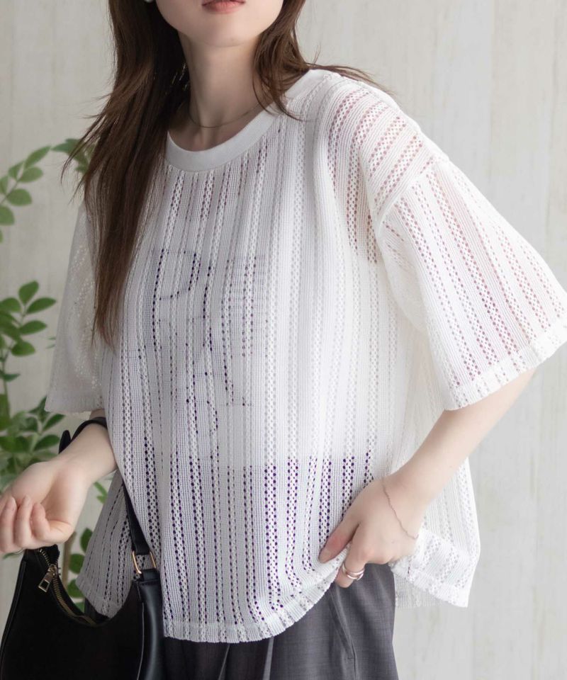 nAvy メッシュレースTシャツ アンサンブル レディース商品画像-6