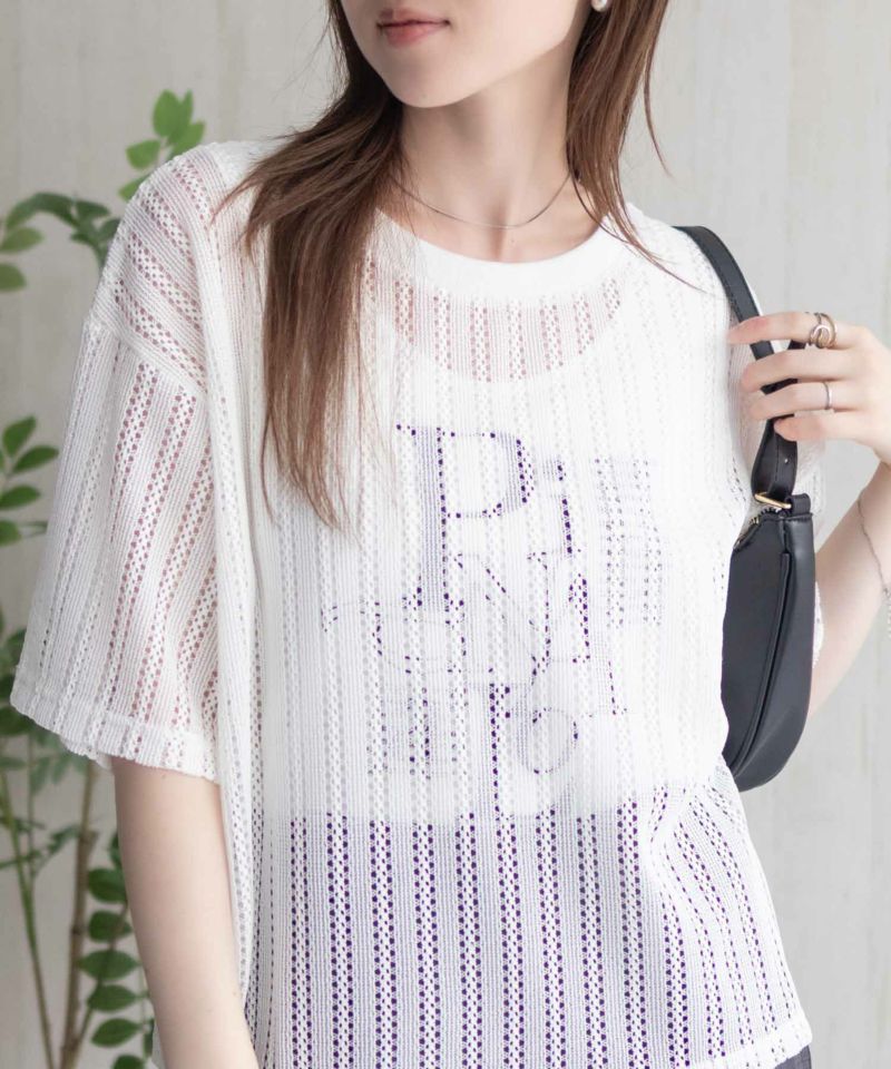 nAvy メッシュレースTシャツ アンサンブル レディース商品画像-7