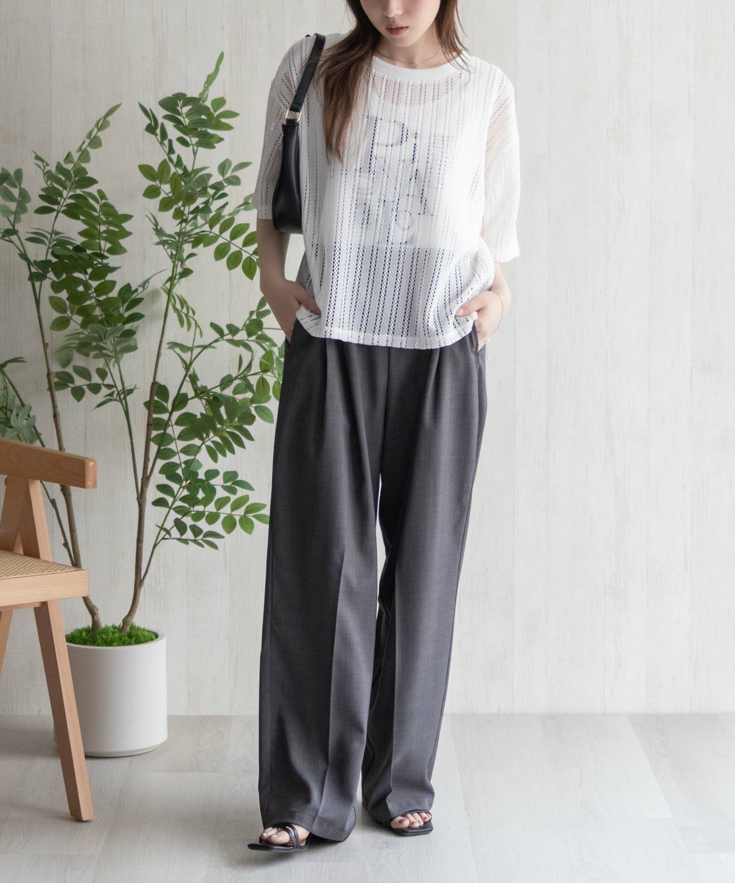 nAvy メッシュレースTシャツ アンサンブル レディース