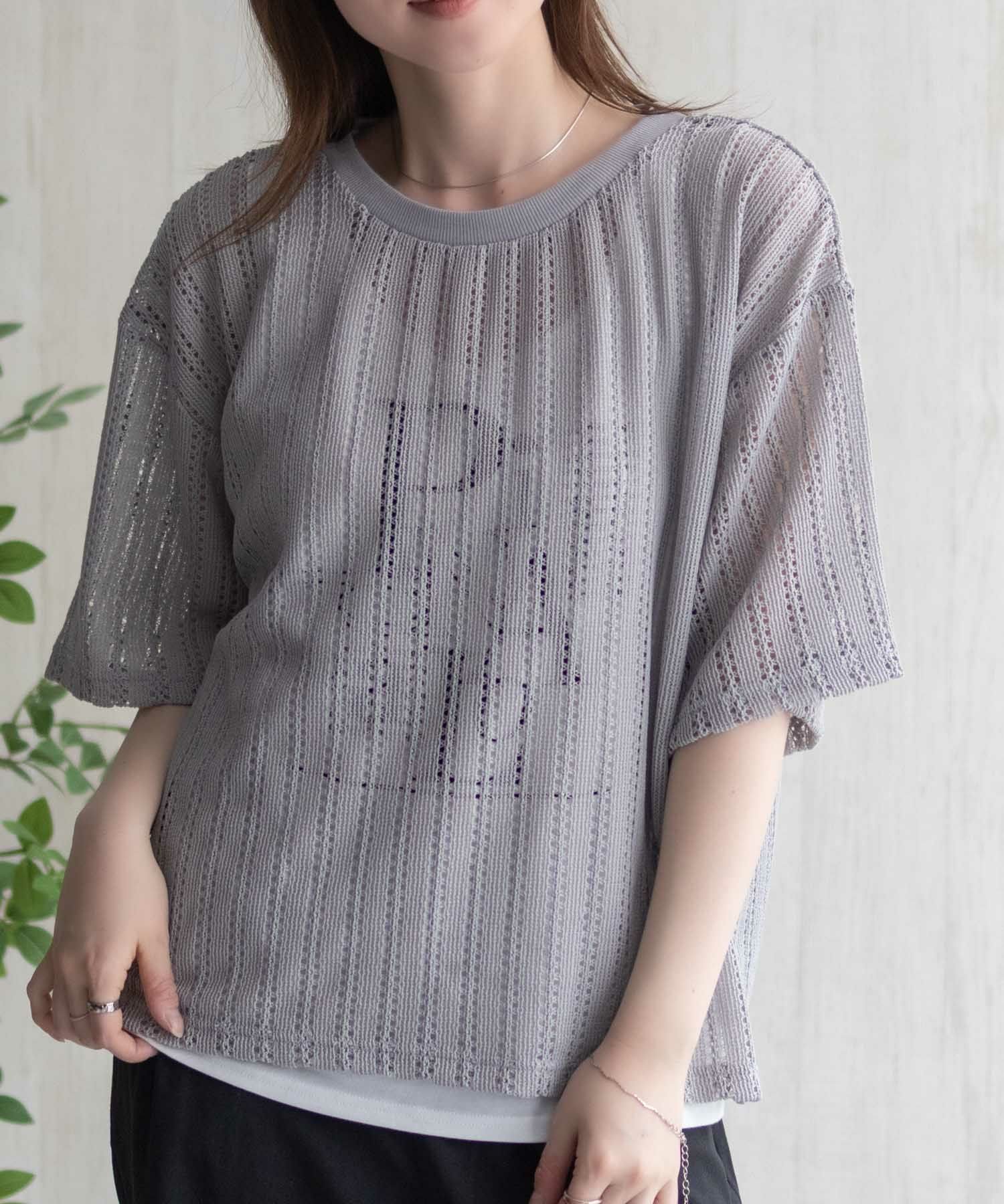 nAvy  メッシュレースTシャツ アンサンブル レディース商品サムネイル-12
