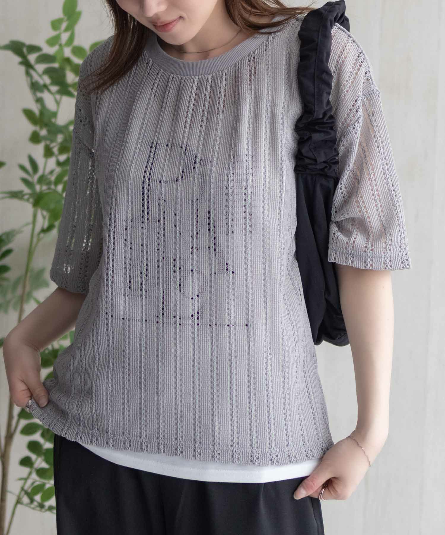 nAvy  メッシュレースTシャツ アンサンブル レディース商品画像-15